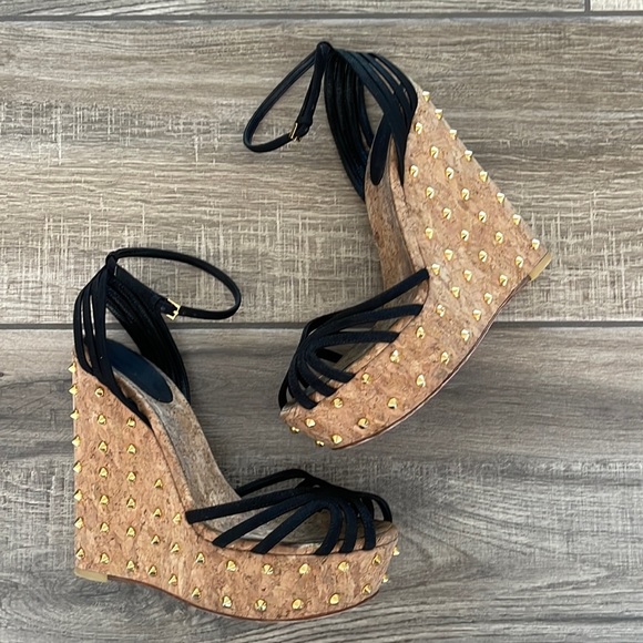 Gucci Shoes - GUCCI Studded Wedges